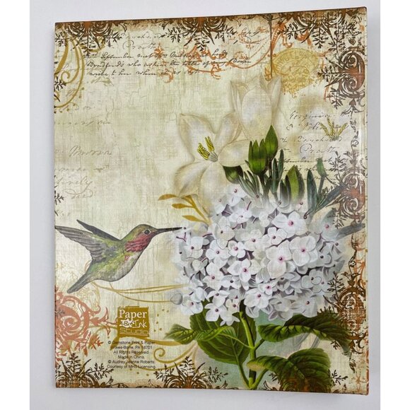 Paper & Ink Studio Erasable Address Book With Hummingbird & Floral Design - Picture 2 of 10